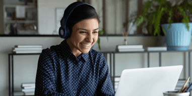 happy sales person