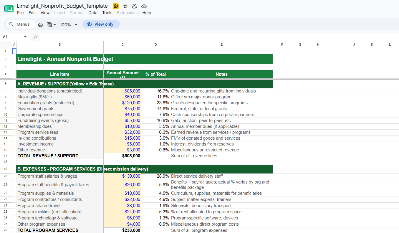 Limelight_Nonprofit_Budget_Template
