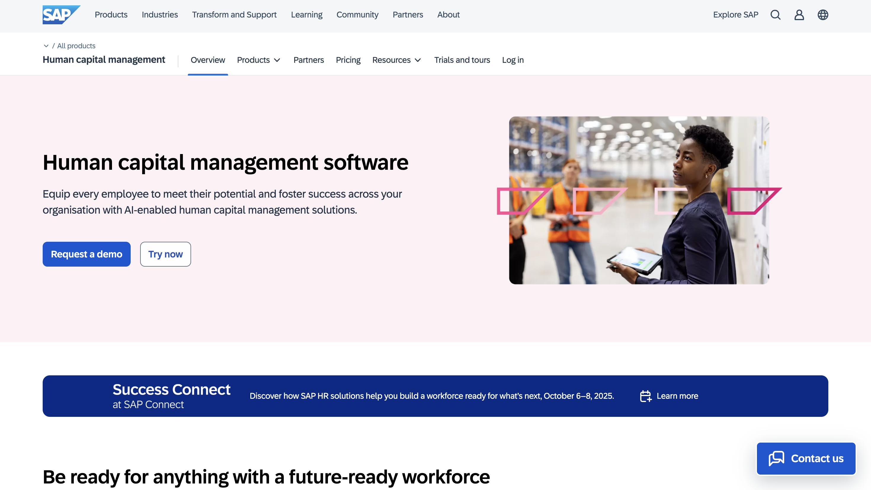 SAP SuccessFactors Human Capital Management Homepage