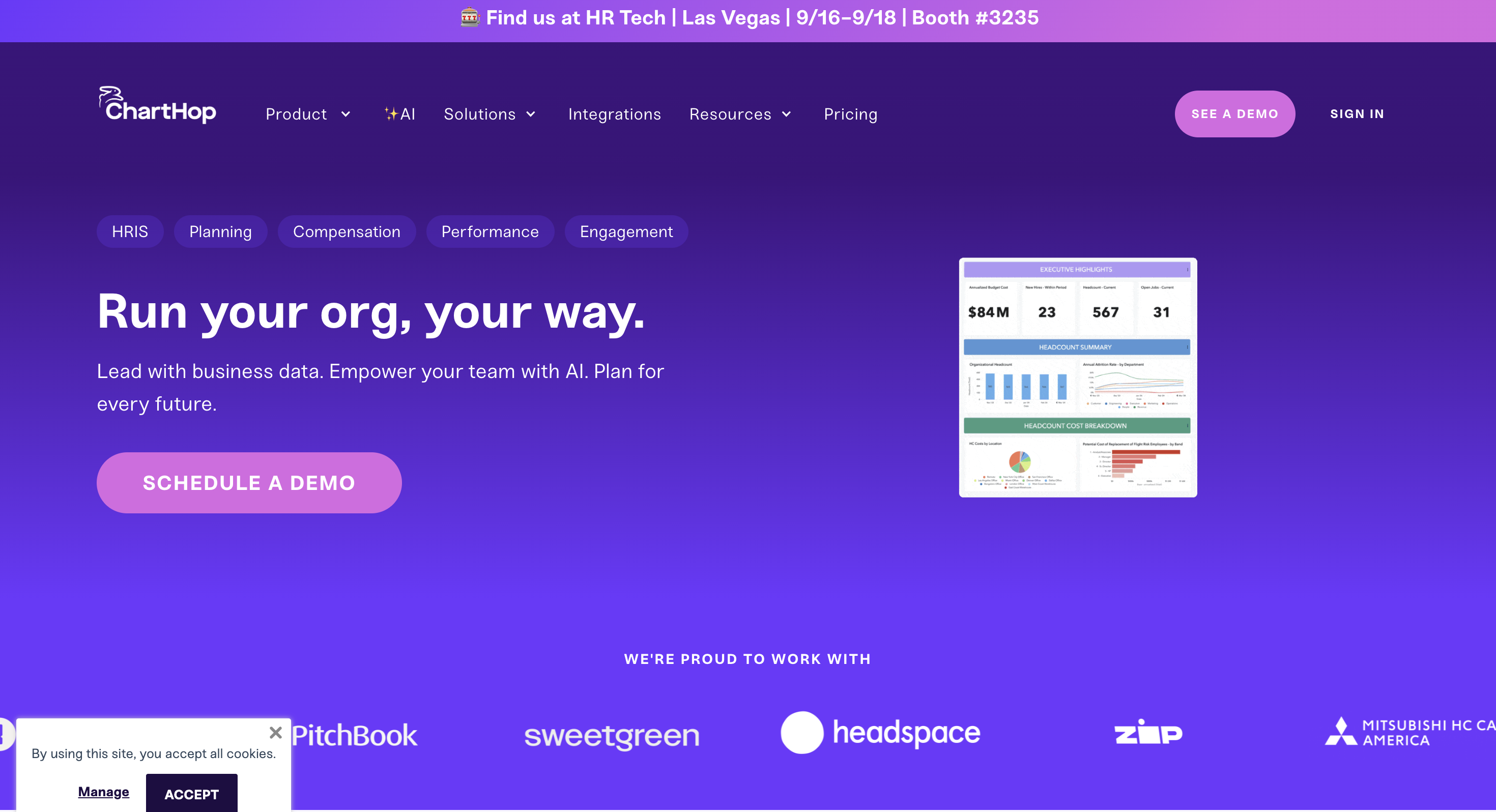 ChartHop Homepage