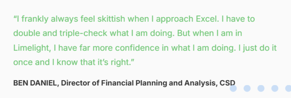 CSD client testimonial 