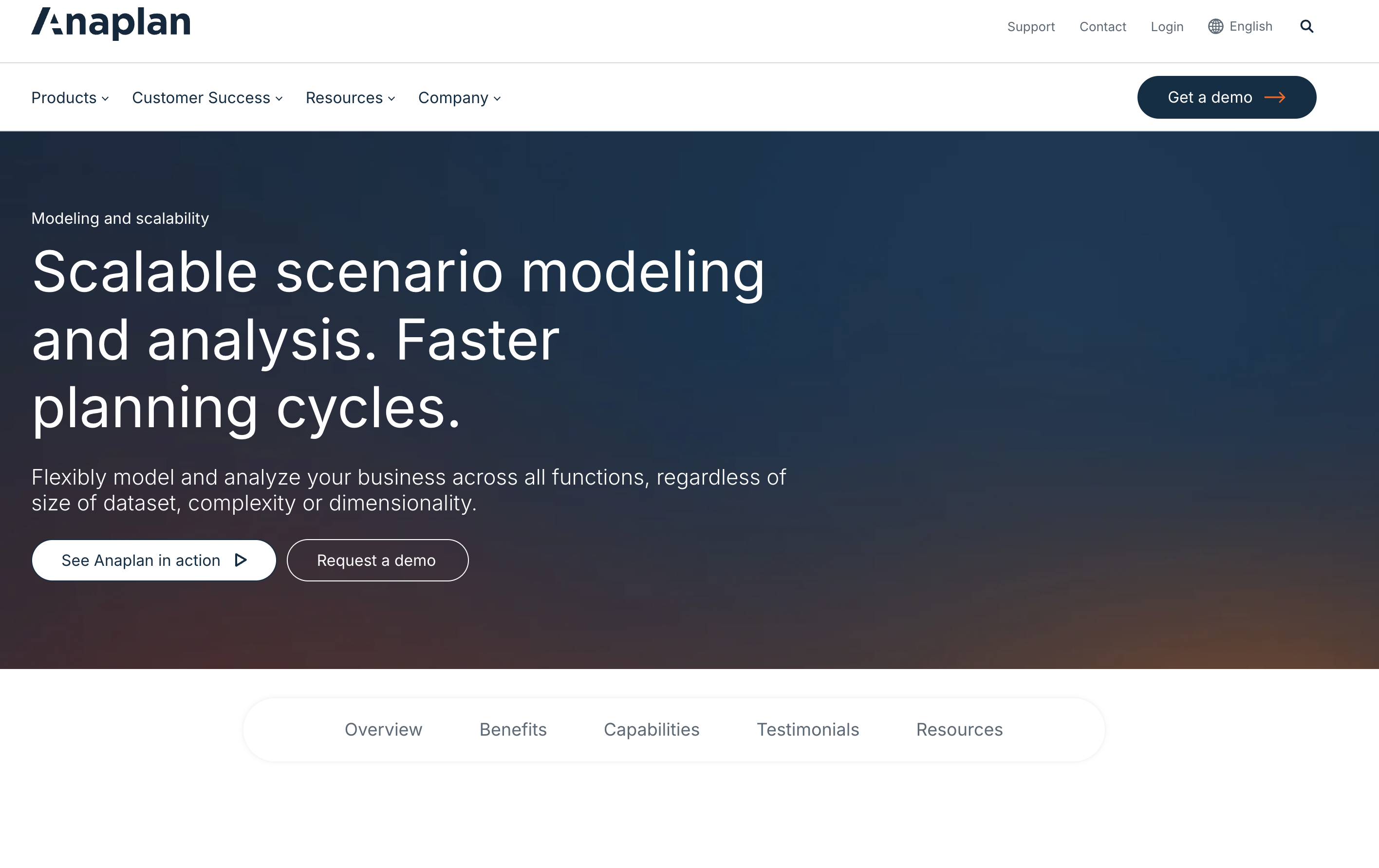 Anplan scenario planning tool homepage screenshot