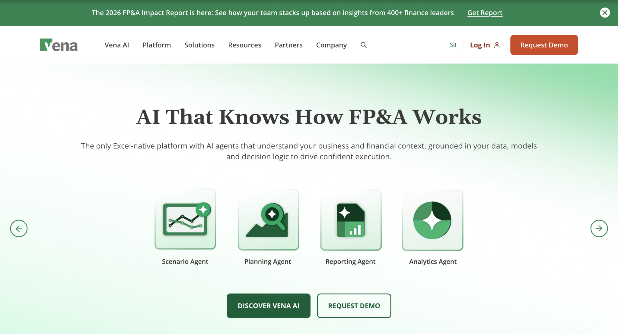 Vena Solutions homepage