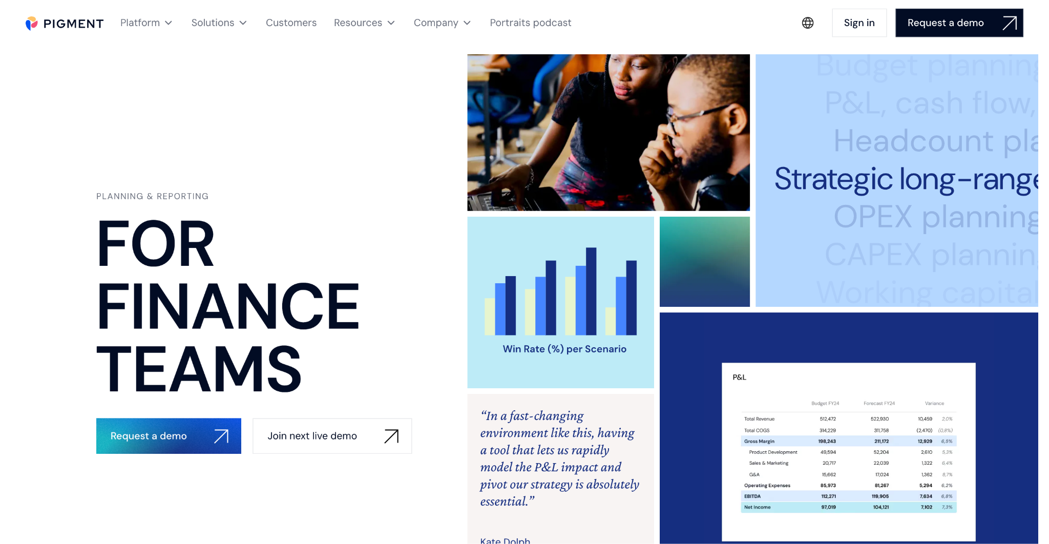 Pigment Homepage