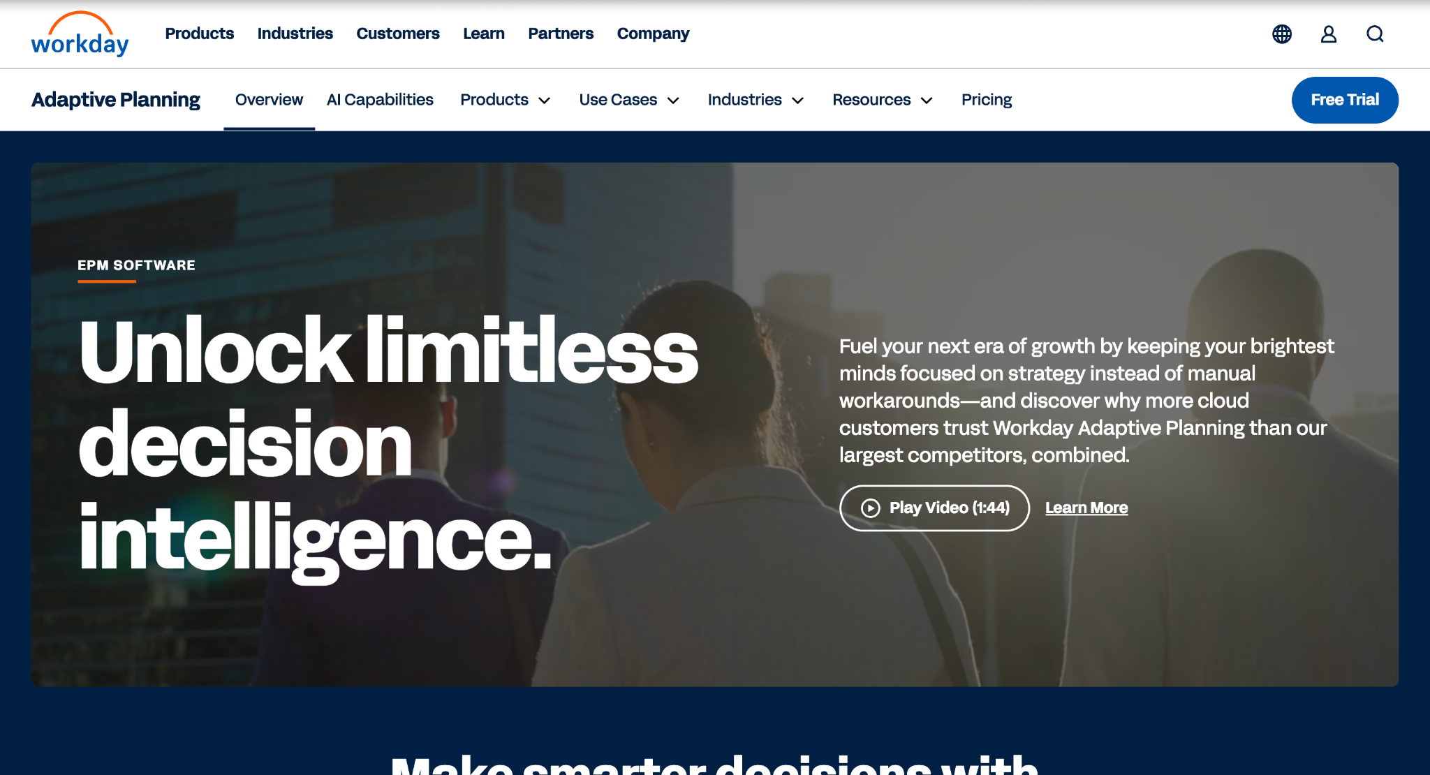 Workday Adaptive Planning Homepage