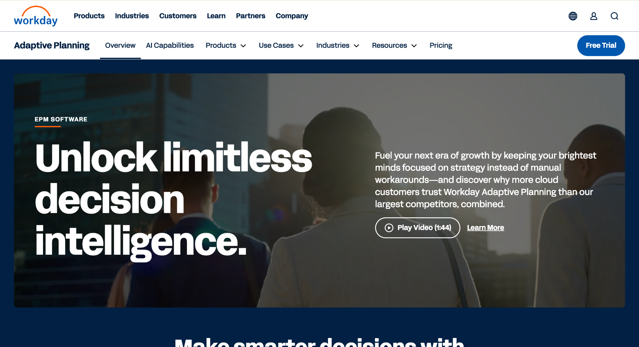 Workday Adaptive Planning Homepage