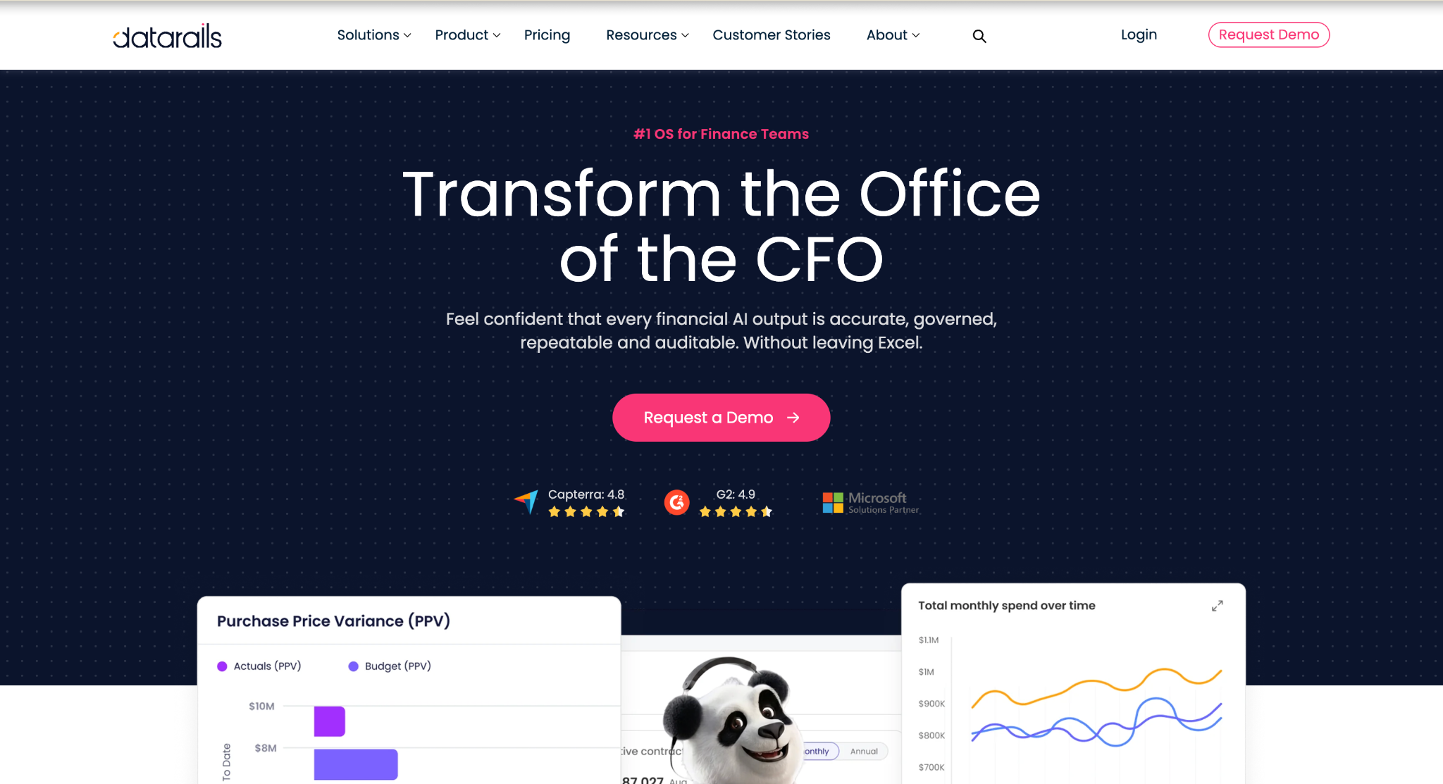 Datarails Homepage