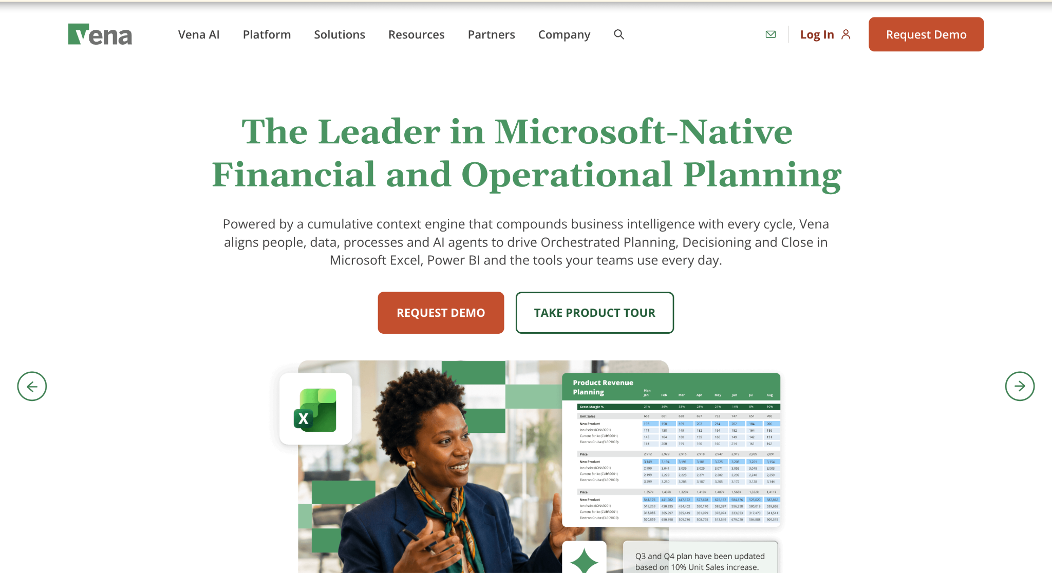 Vena Solutions homepage
