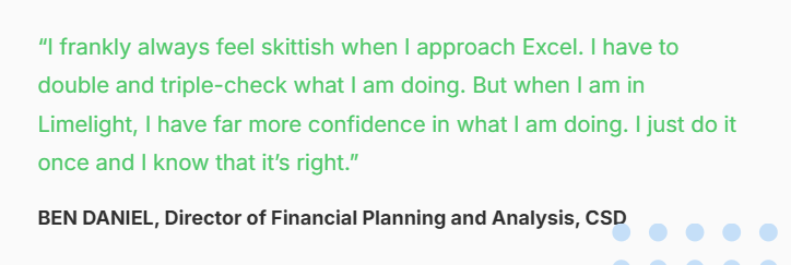 Client testimonial from CSD on Limelight’s capabilities