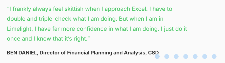 Communication Service for the Deaf client testimonial for Limelight’s financial reporting capabilities