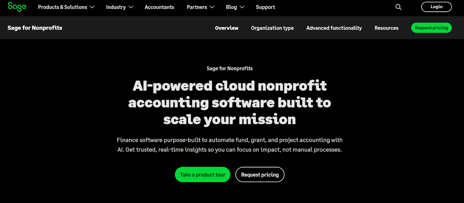 Sage Intacct nonprofit accounting software