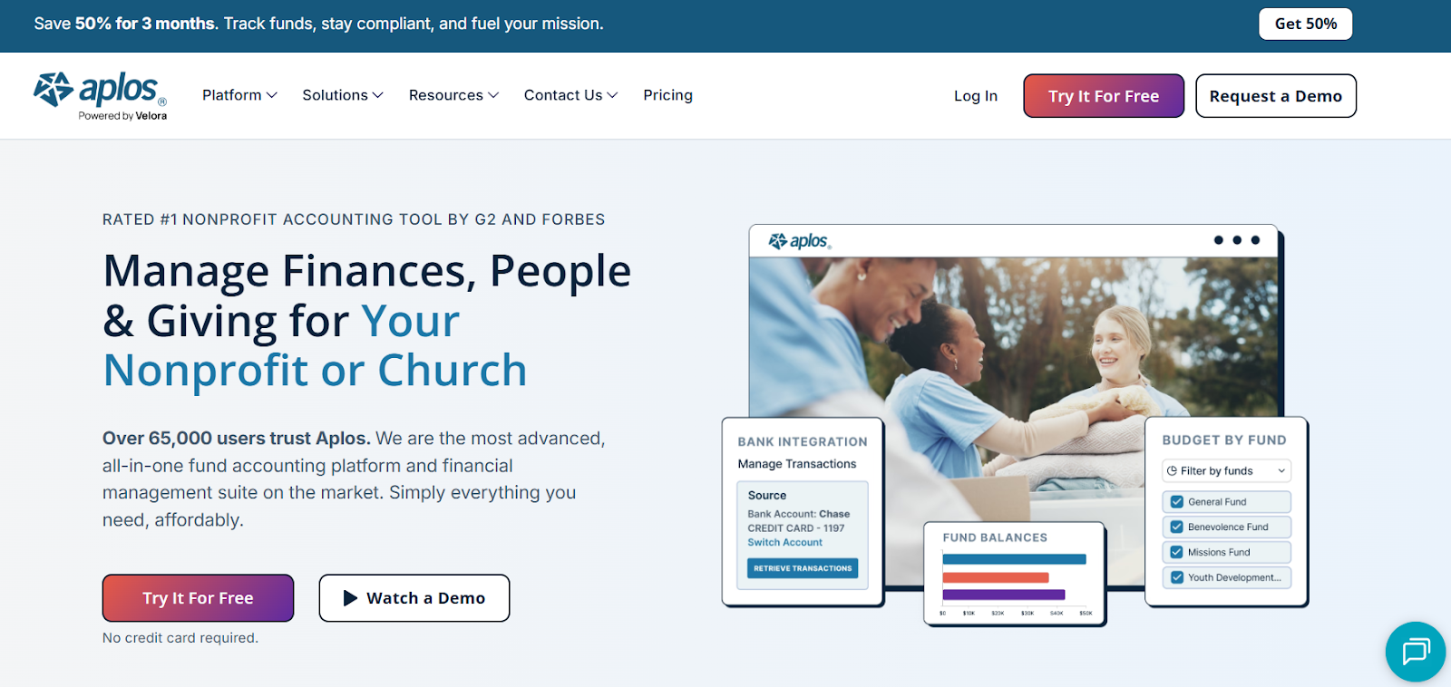 Aplos nonprofit accounting software