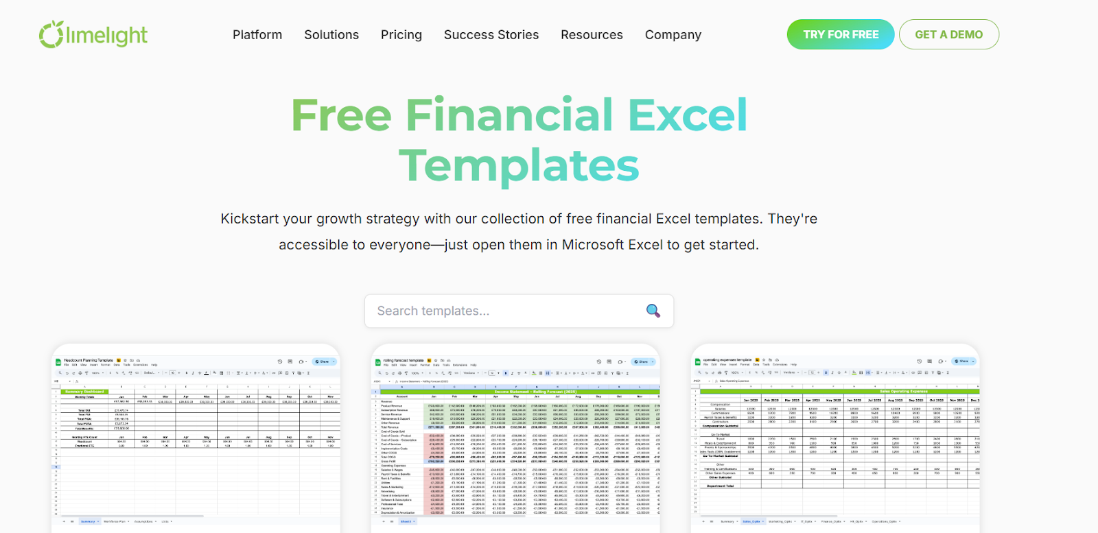 Limelight’s pre-built templates for nonprofit financial management