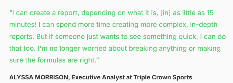 Triple Crown Sports client testimonial for Limelight