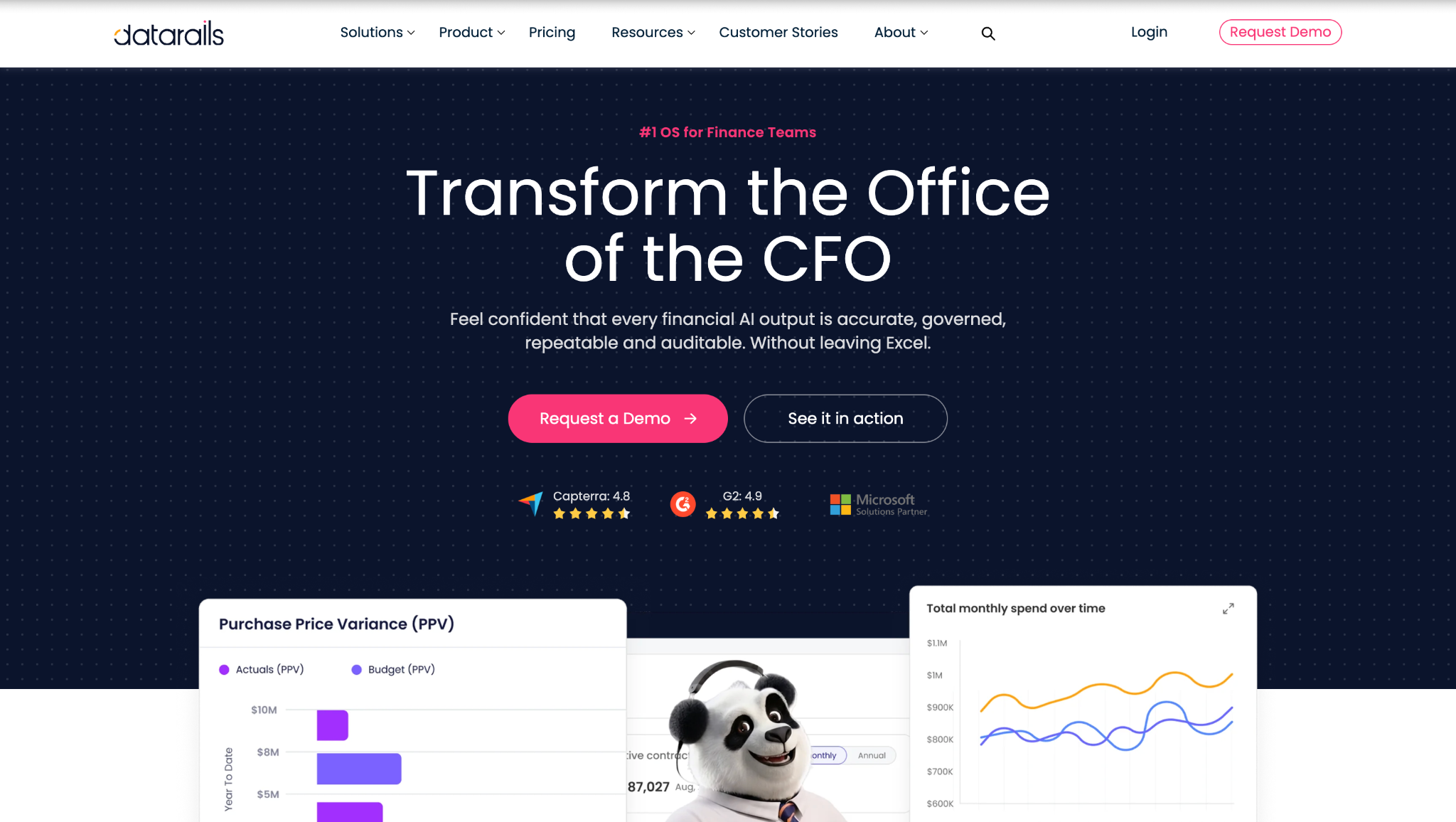 Datarails Homepage