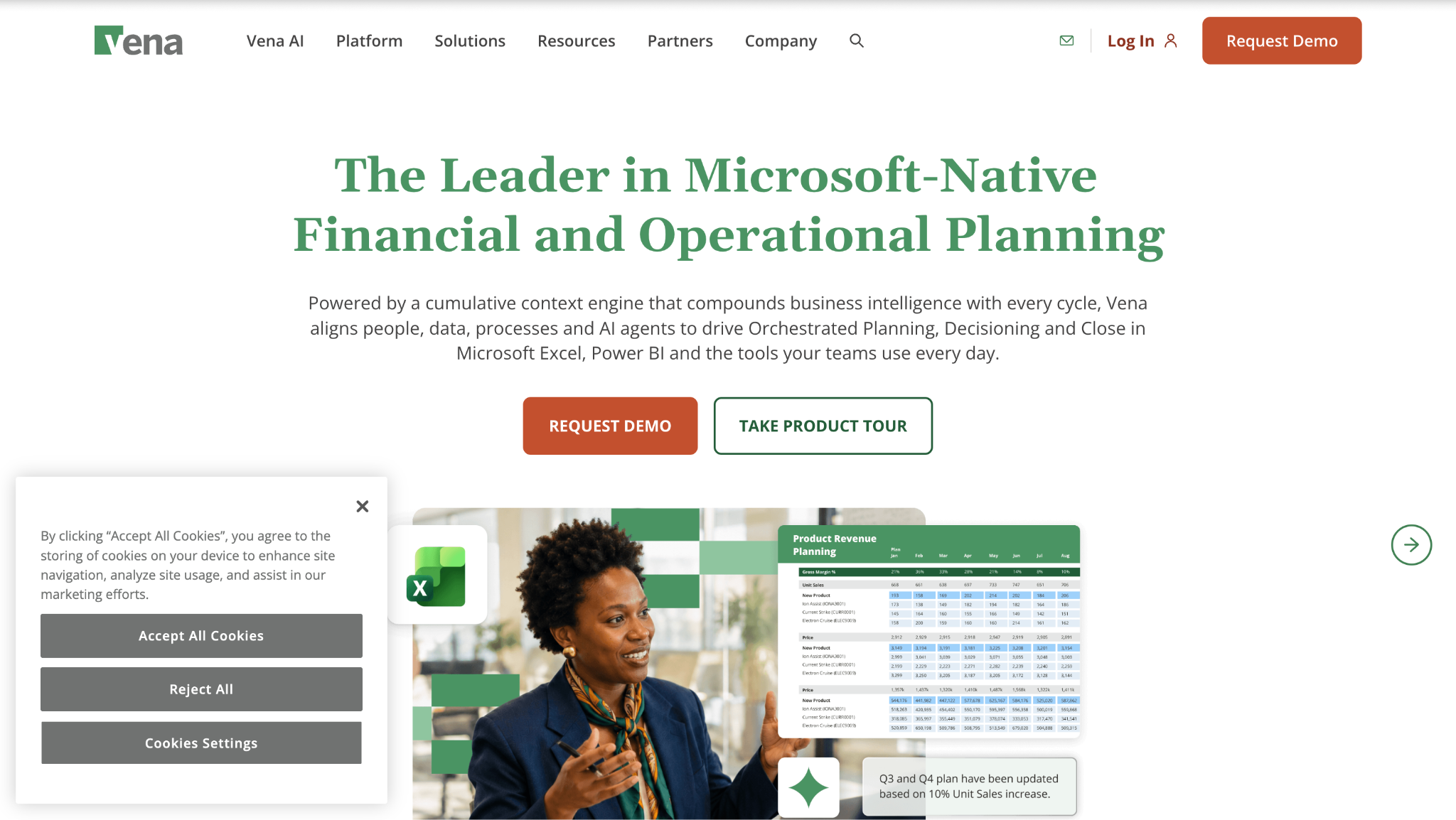 Vena Solutions homepage