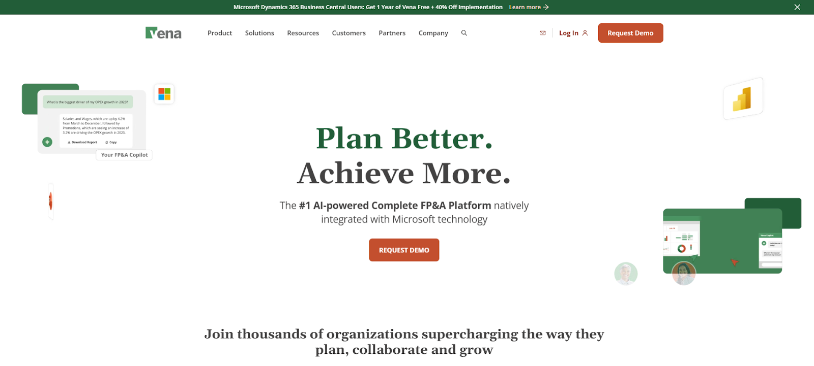 Vena Solutions homepage