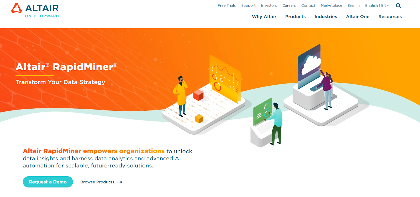  Altair RapidMiner tool homepage 