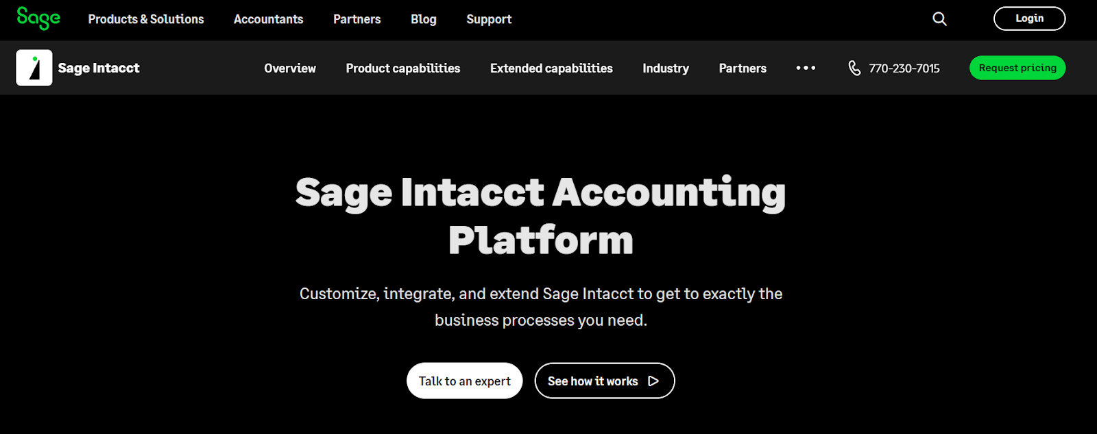 Sage Intacct reporting software