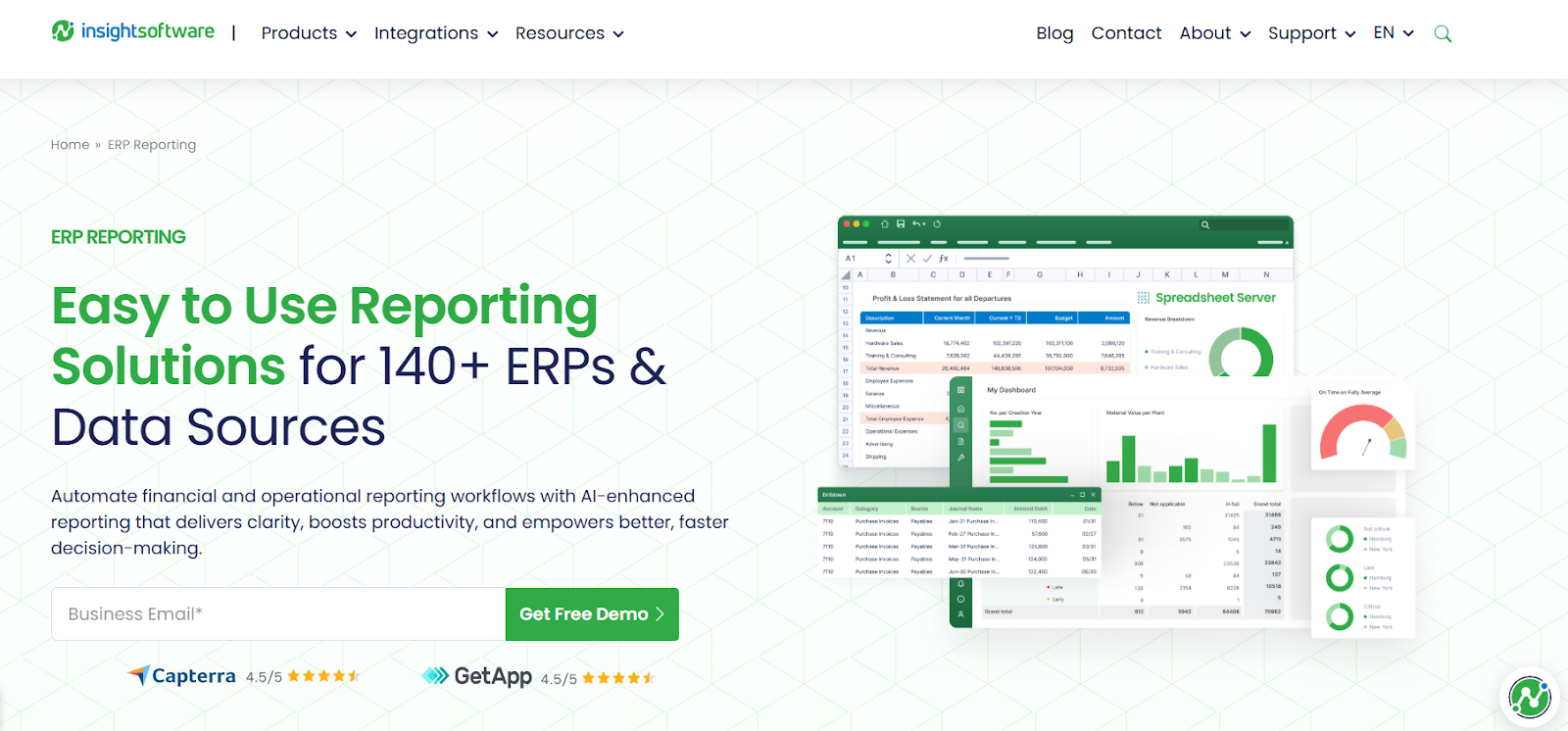 insightsoftware ERP reporting tool