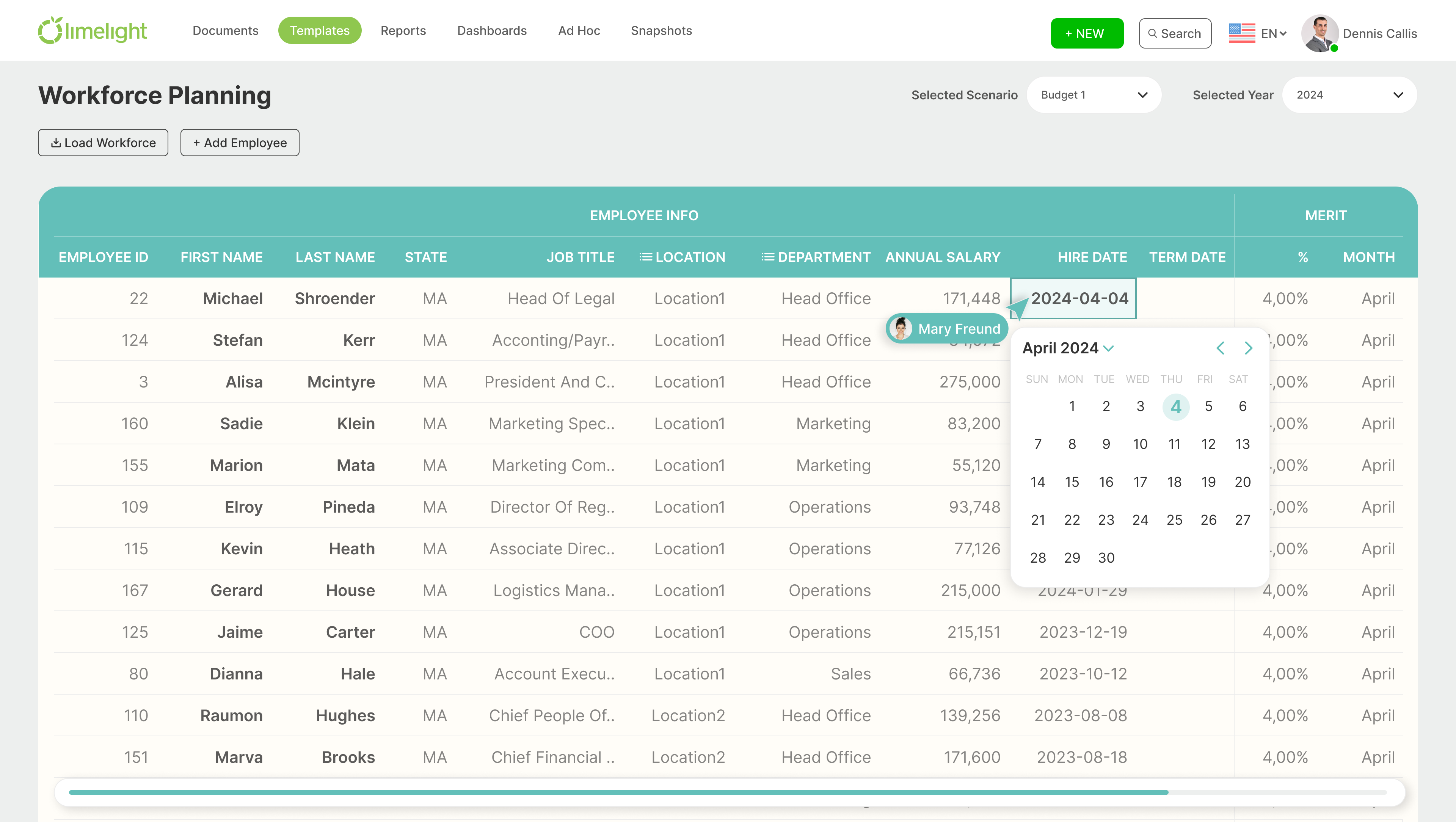 Strategic Workforce Planning Software | Limelight FP&A